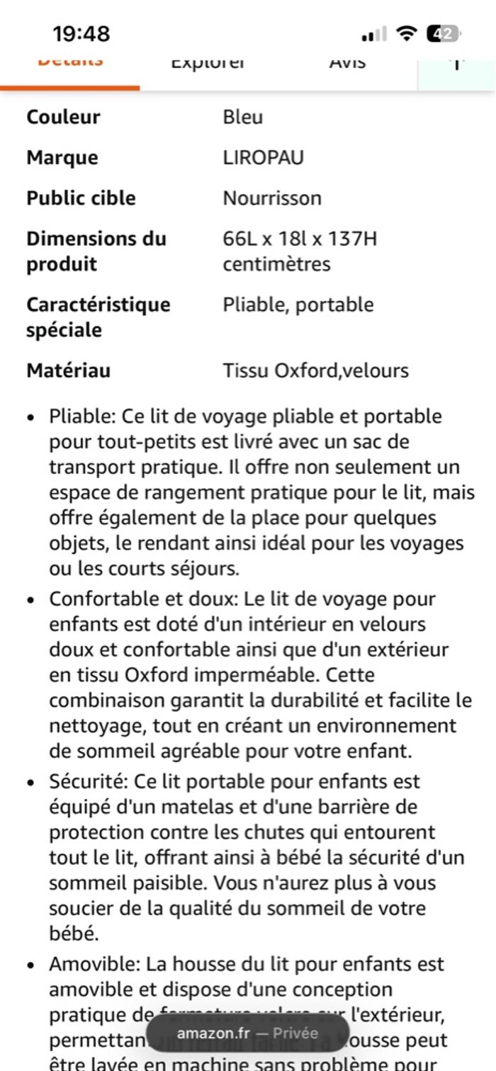 Lit de voyage - photo numéro 2