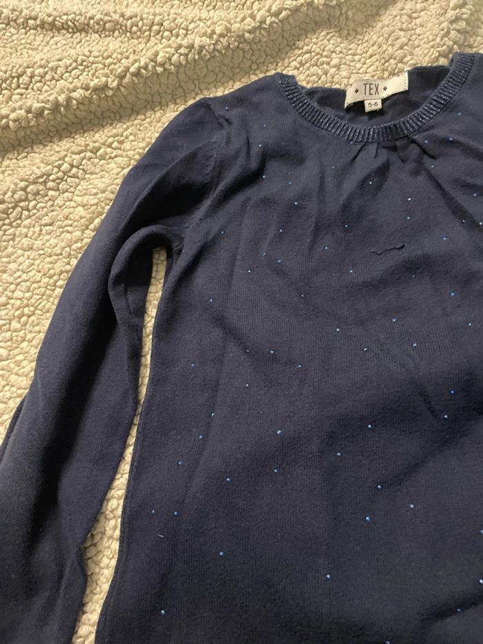 Pull léger bleu brillant 5 6 ans Tex - photo numéro 3
