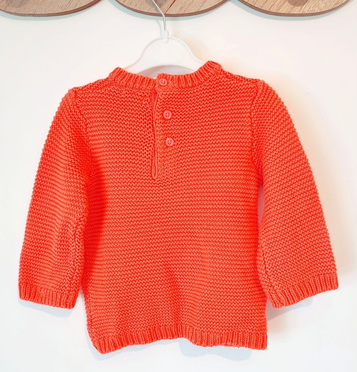 🌸 Pull en maille - Orange - Kiabi - 9 mois 🌸 - photo numéro 5