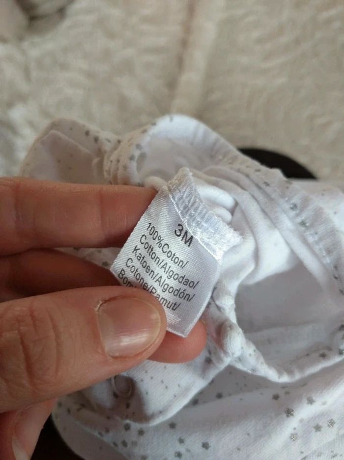 Pyjama grenouillère coton été léger sans pied Mixte 3 mois étoile - photo numéro 7