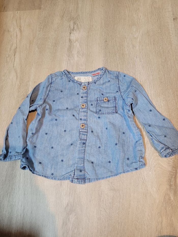 Chemise manches longues bébé 9 mois