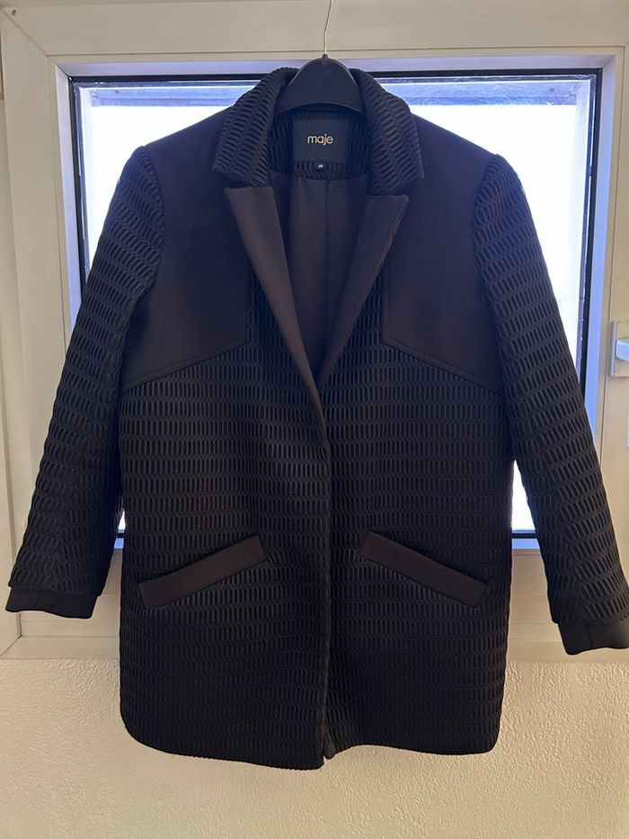 Manteau noir MAJE - photo numéro 2