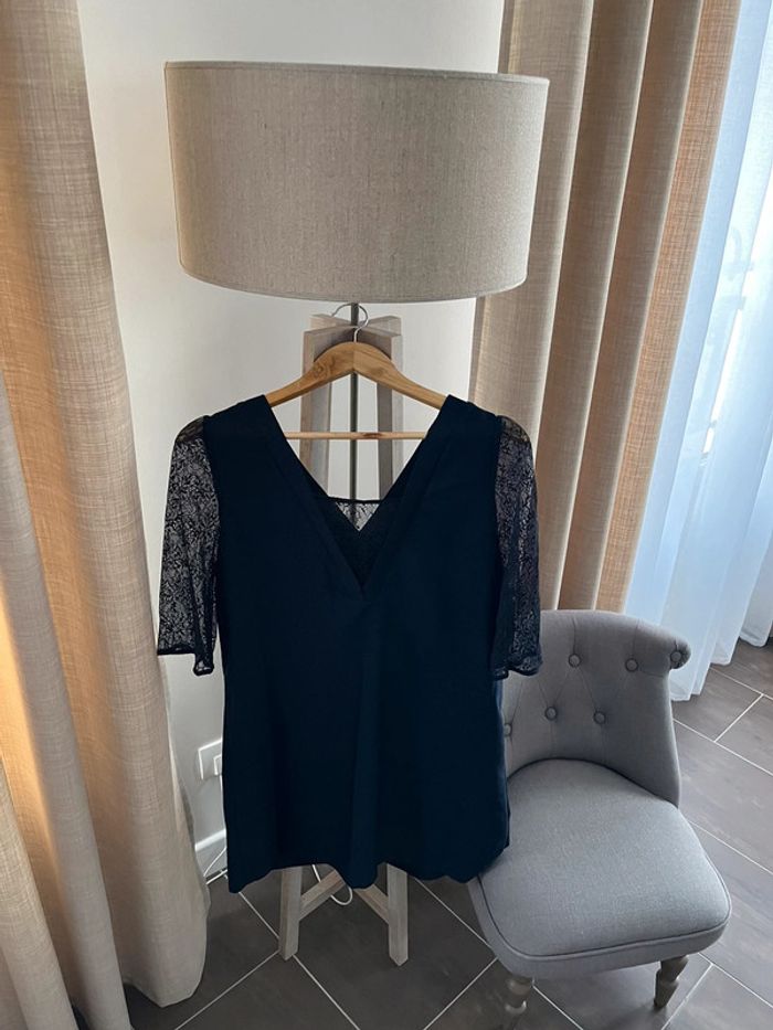 Robe évasée Bleu nuit Naf Naf - photo numéro 2