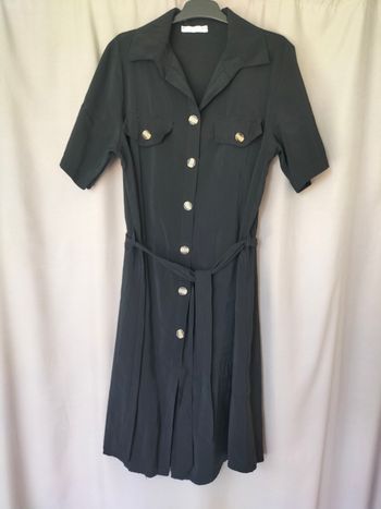 🖤 Robe noire légère avec ceinture - Taille 34 36 - Made in Italy - Neuve 🖤