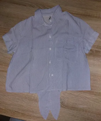 Chemisier courte manche rayé