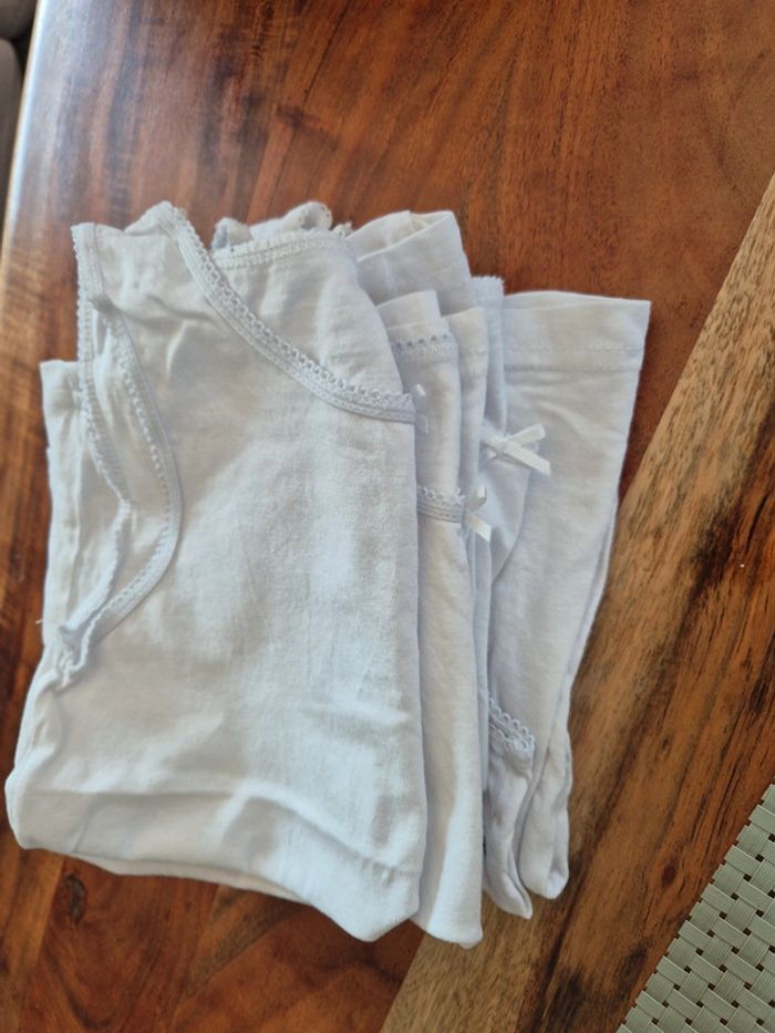 Lot de maillots de corps Fille blanc primark - photo numéro 3