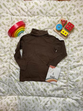 sous pull col roulé marron vertbaudet 4 ans