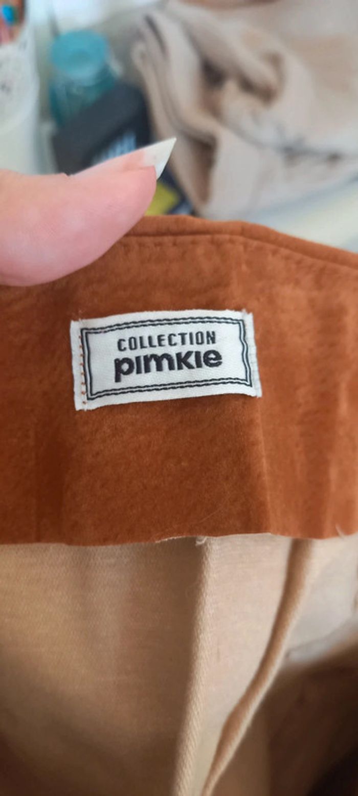 Jupe pimkie à fermeture éclair brune effet daim, suédine 40 - photo numéro 3