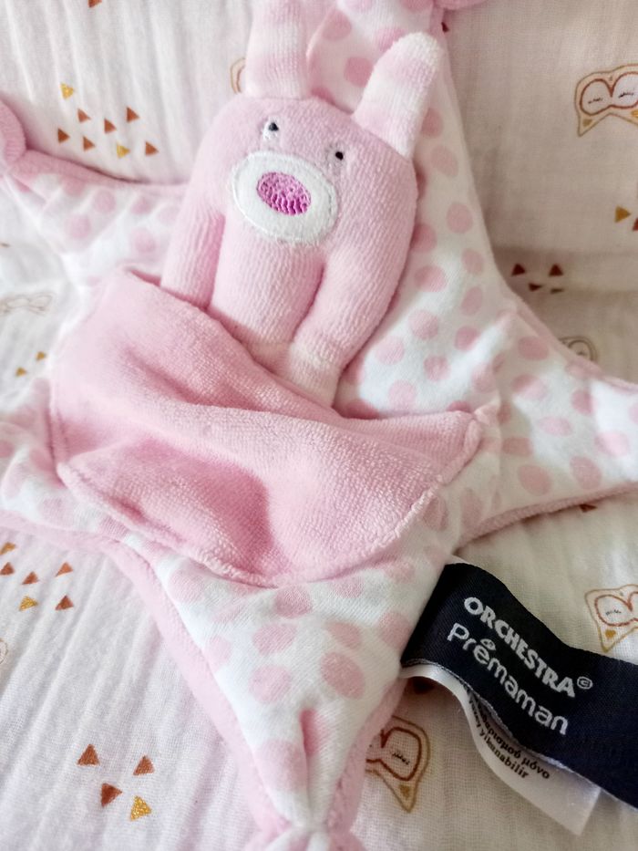 Doudou lapin Orchestra rose - photo numéro 2