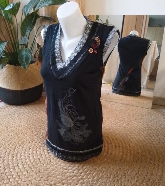 Haut sans manche fantaisie cicéro taille unique ( mesures dans l annonce)