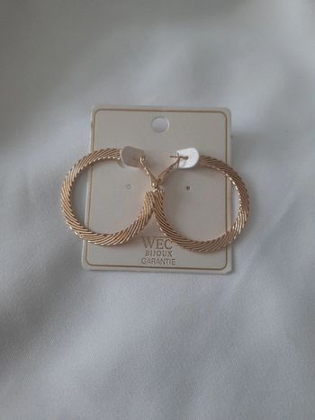 Créoles boucles d oreilles doré neuf avec étiquette 🏷