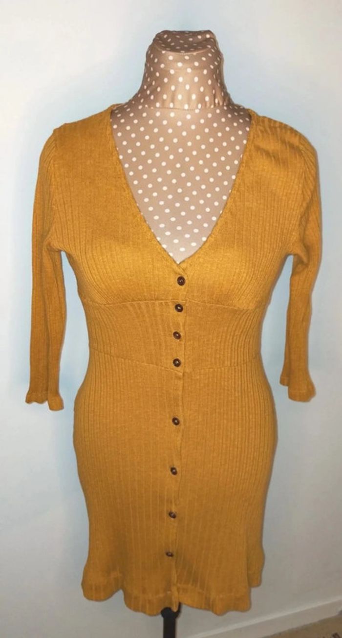 Robe Pull and Bear marron, femme, taille 2