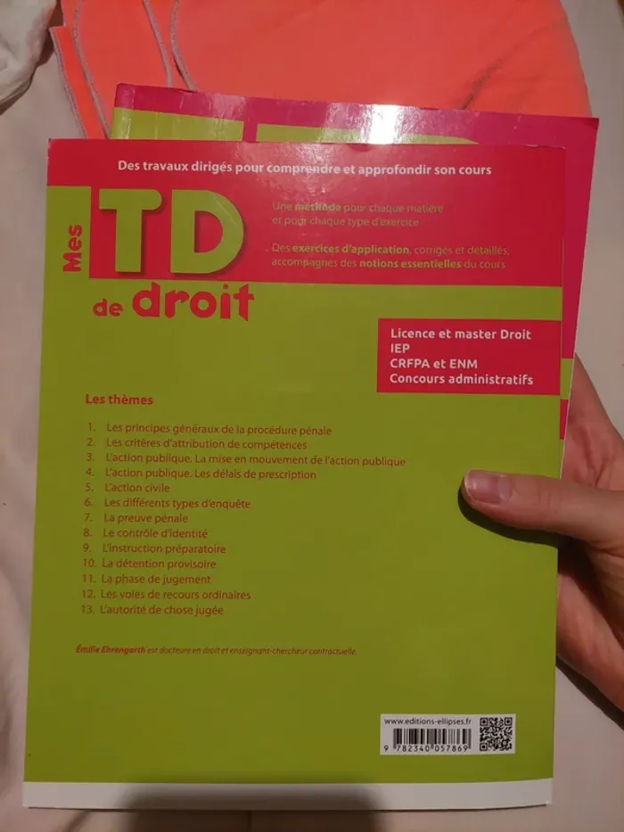 Aide aux TD procédure pénale ellipses - excellent état - photo numéro 2