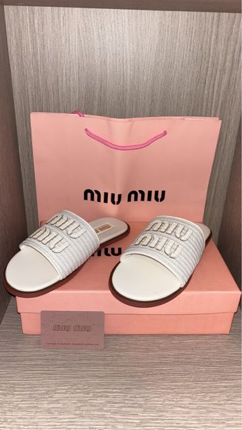 Claquette Miu Miu Blanche