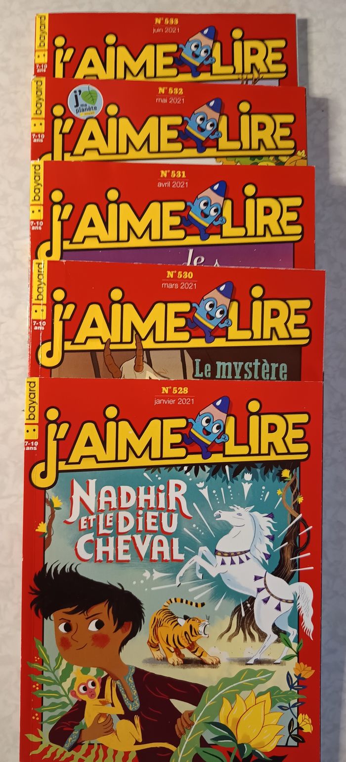 Lot de 11 J'aime lire année 2021 de Janvier à Décembre (Manque Février) - photo numéro 3