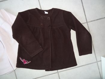 Gilet polaire marron taille 7-8 ans