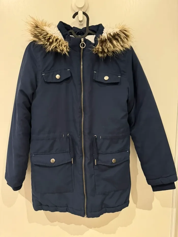 Manteau hiver capuche poche doublure