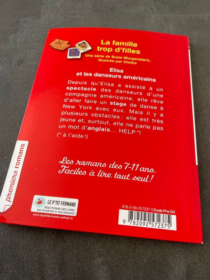 Livre premiers romans Nathan la famille trop d’filles Elisa et les danseurs américains - photo numéro 3