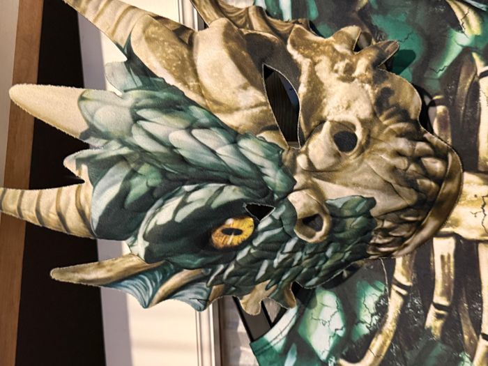 Déguisement enfant Halloween dragon squelette vert 7/10 ans - photo numéro 6