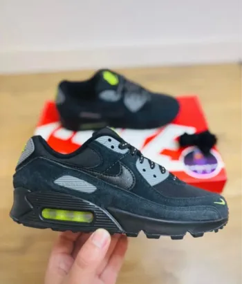Nike Air Max 90 Black Anthracite Cool Grey + Extra laces noir T38