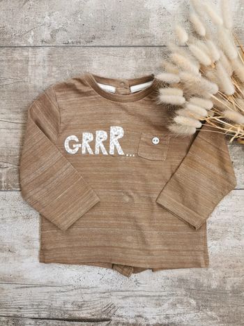 🌺Haut manches longues marron grhhh 9mois