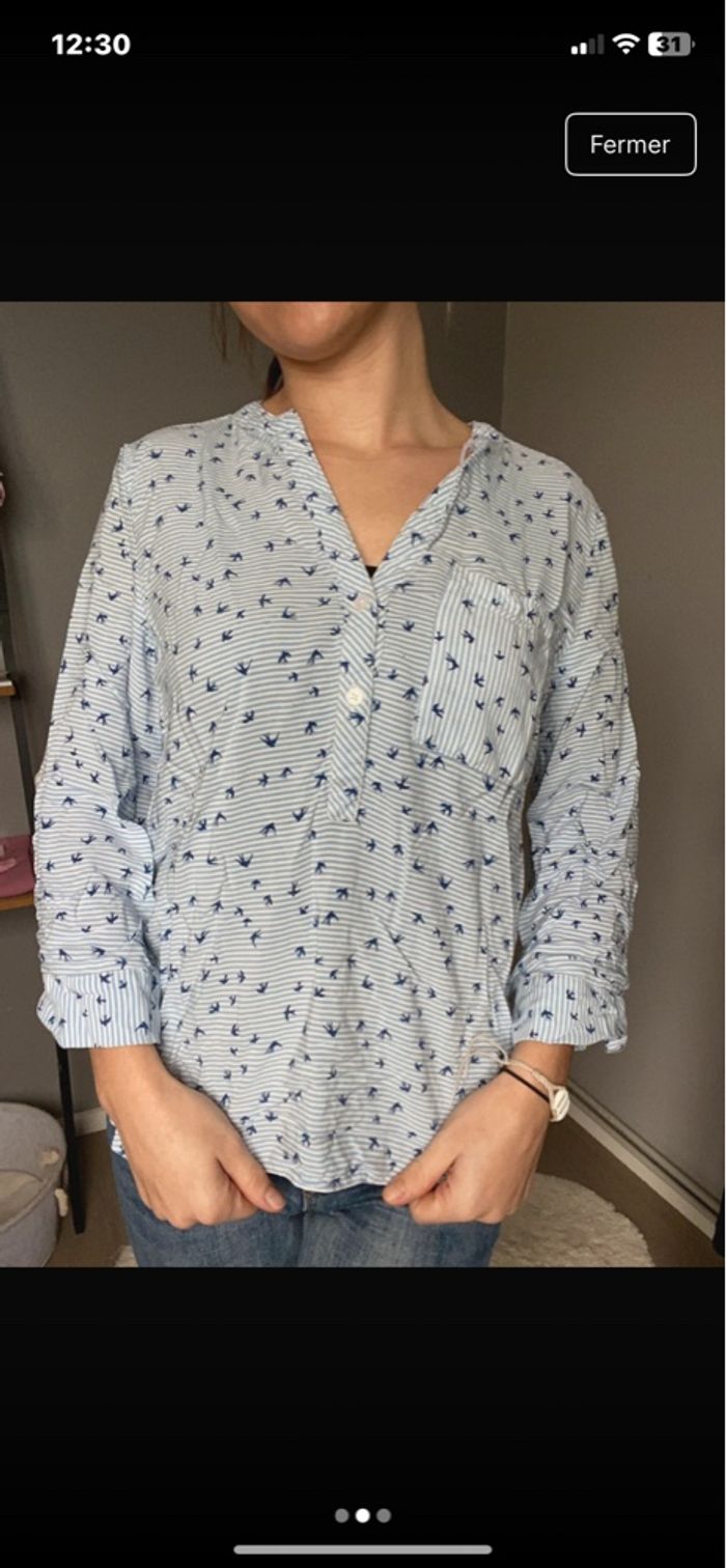 Blouse bleu atmosphère taille m - photo numéro 2