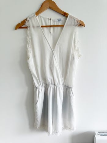 Combishort blanche avec dentelle et poche M&G taille 36 S