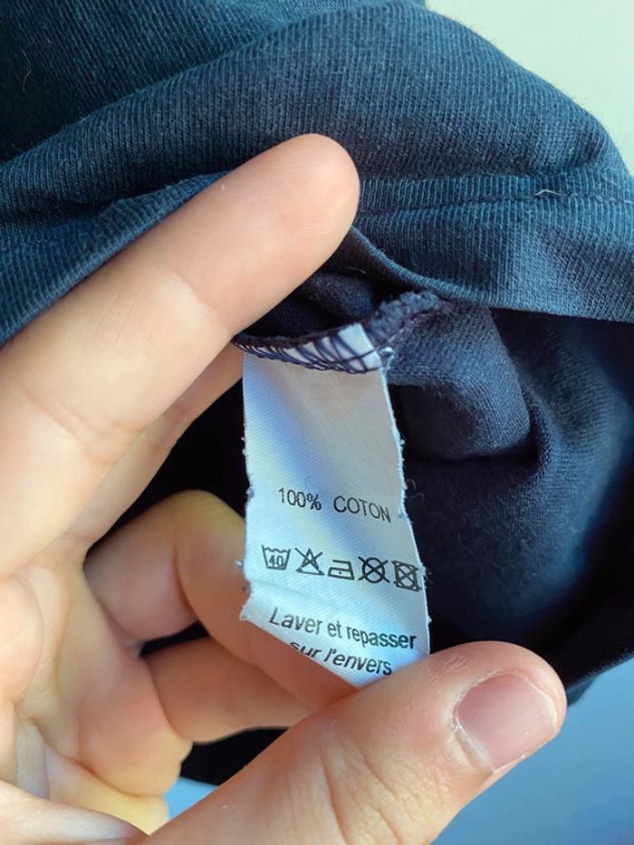 433 - t-shirt à manches courtes bleu marine et imprimé - photo numéro 6