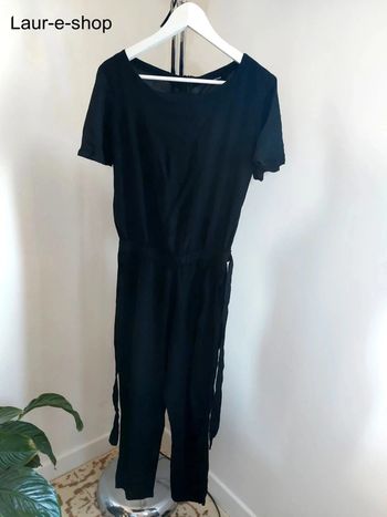 Combinaison légère noir manches courtes S 36