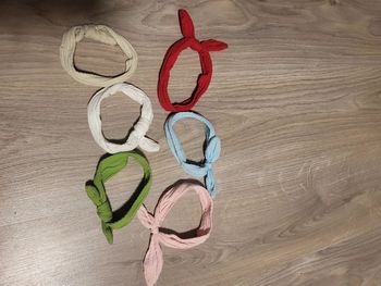 Lot de 6 bandeaux fille différentes couleurs