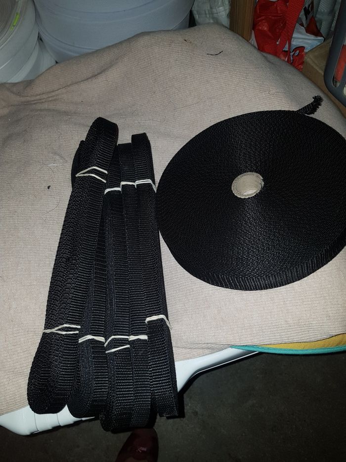 Sangle noire 15 et 25mm nylon