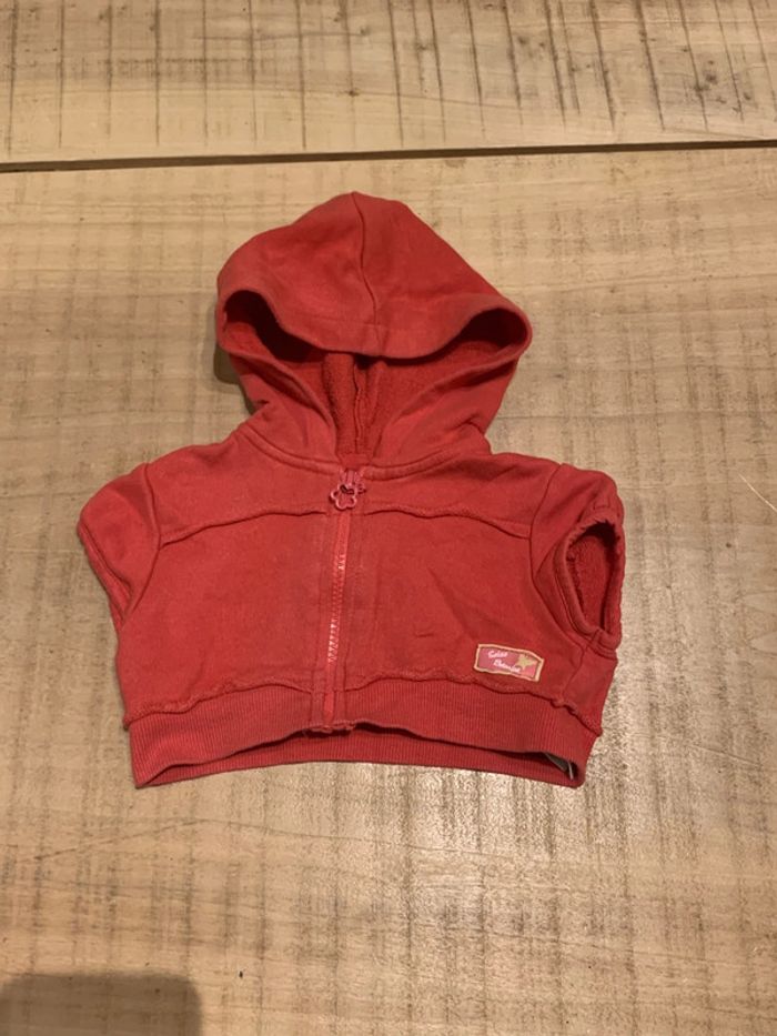 Veste courte rouge sans manche Salso Bamba 3 ans