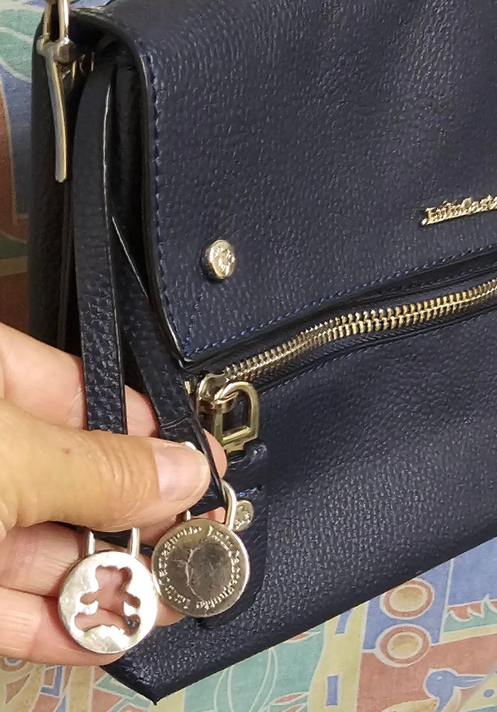 Sac Lulu Castagnette, bleu marine, intérieur doublé - photo numéro 7
