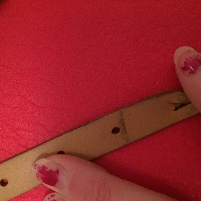 Ceinture tressée en croûte de cuir 93 cm - photo numéro 2