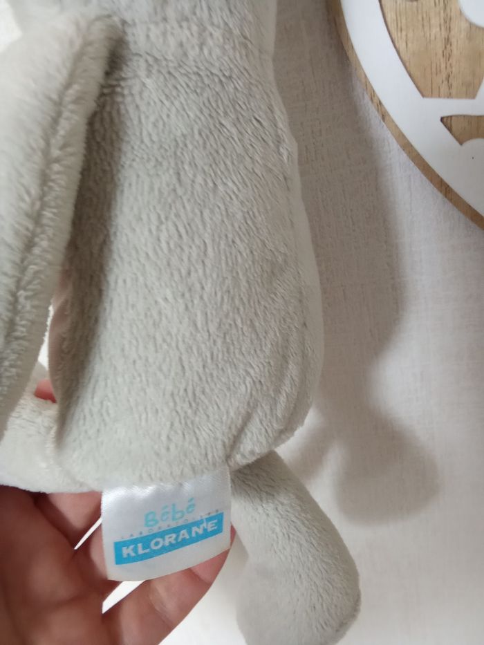 Doudou fille lapin gris rose klorane - photo numéro 5