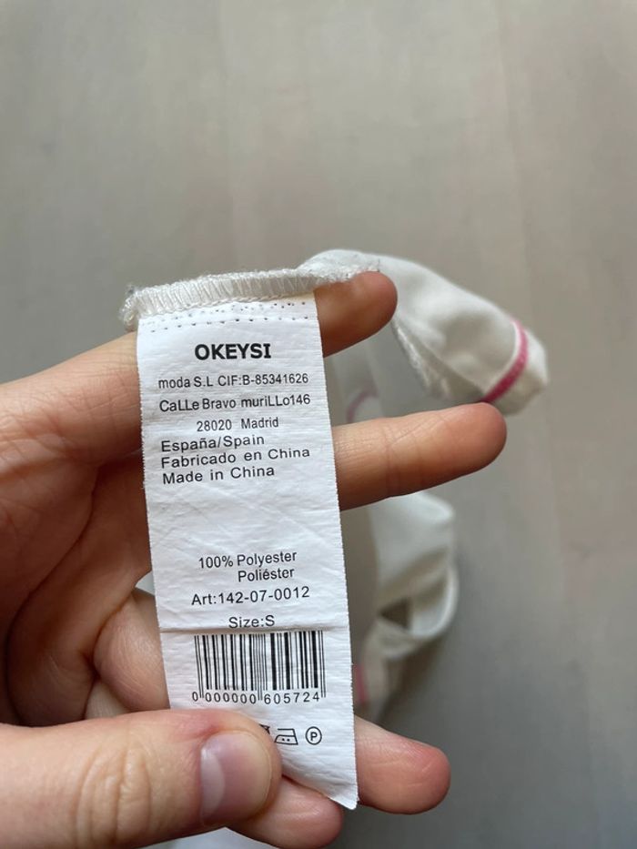 Débardeur blanc “University 98” - Taille S - photo numéro 3