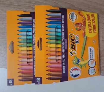 Lot de 2 paquets de 18 feutres bic