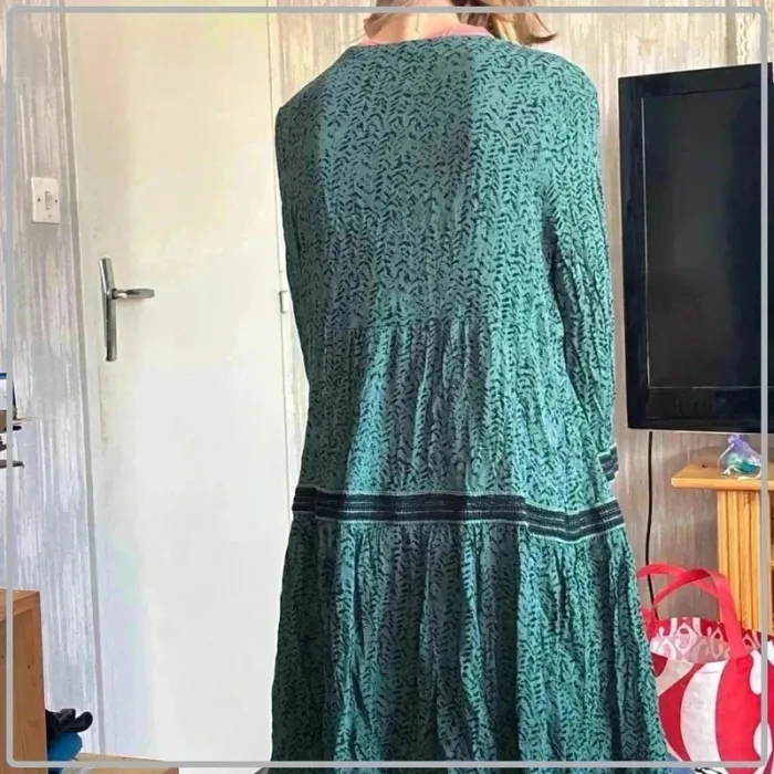 Tunique verte manque 3/4 taille 34 marque see u soon - photo numéro 3