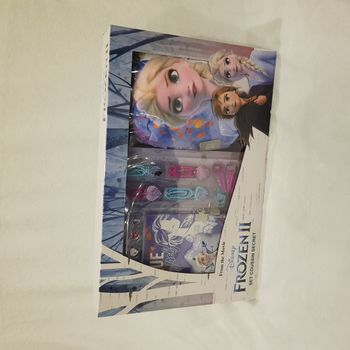 Set la reine des neiges disney coussin journal accessoires bijoux