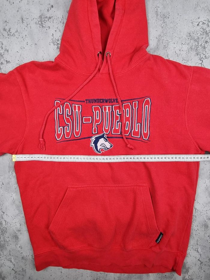 Pull à capuche universitaire CSU-Pueblo rouge – Taille L Homme (mesures en photos) - photo numéro 7