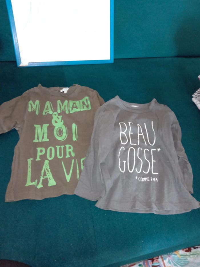 Lot de 10 t-shirt 18mois bebe manches longues - photo numéro 7