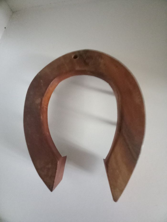 Fer à cheval en bois vintage pour déco - photo numéro 2