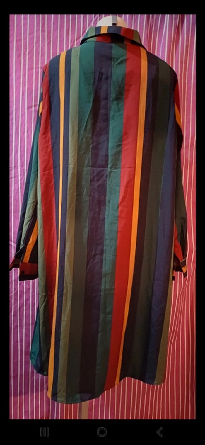 Robe chemise longue rayée - photo numéro 10