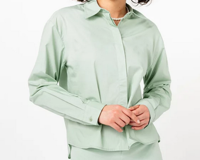 Chemise manches longues, coupe large et courte - Gémo - T 38 - photo numéro 3