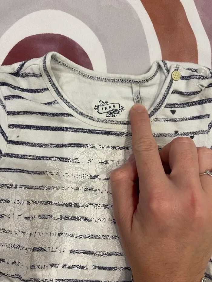 T-shirt manches longues bébé fille - IKKS - 2 ans / 86 cm - photo numéro 3