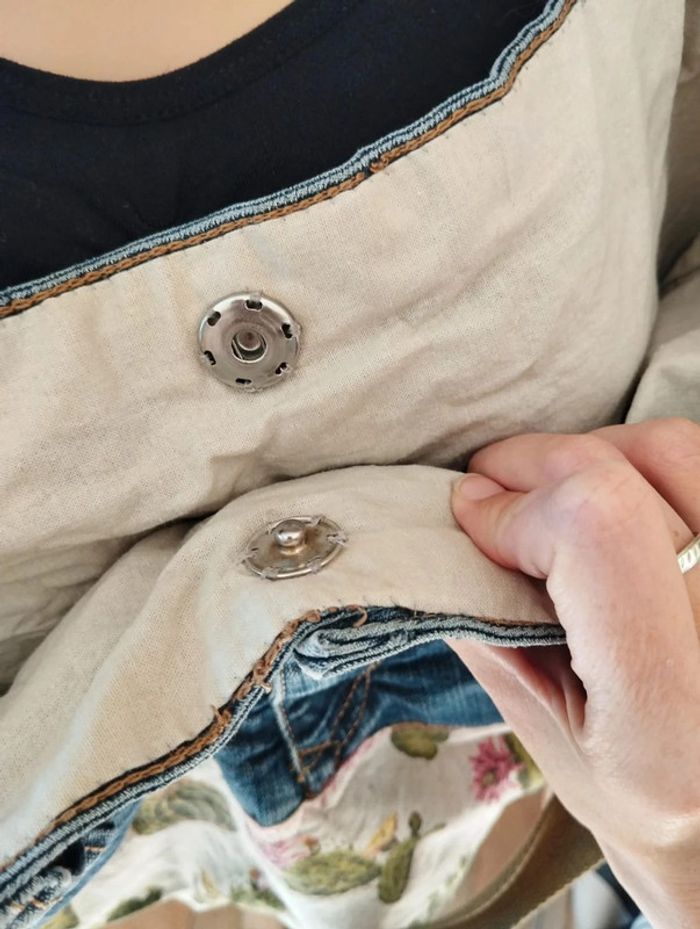 🌵Sac fourre-tout Jeans motif Cactus 🌵 - photo numéro 4
