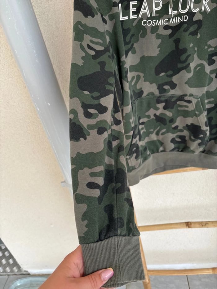 Sweat à capuche treillis militaire Gemo Taille M - photo numéro 4