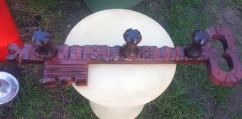 Patère en forme de clé En bois