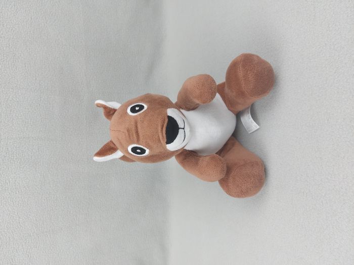 Peluche doudou écureuil ZEEMAN 20 cm marron blanc - photo numéro 2