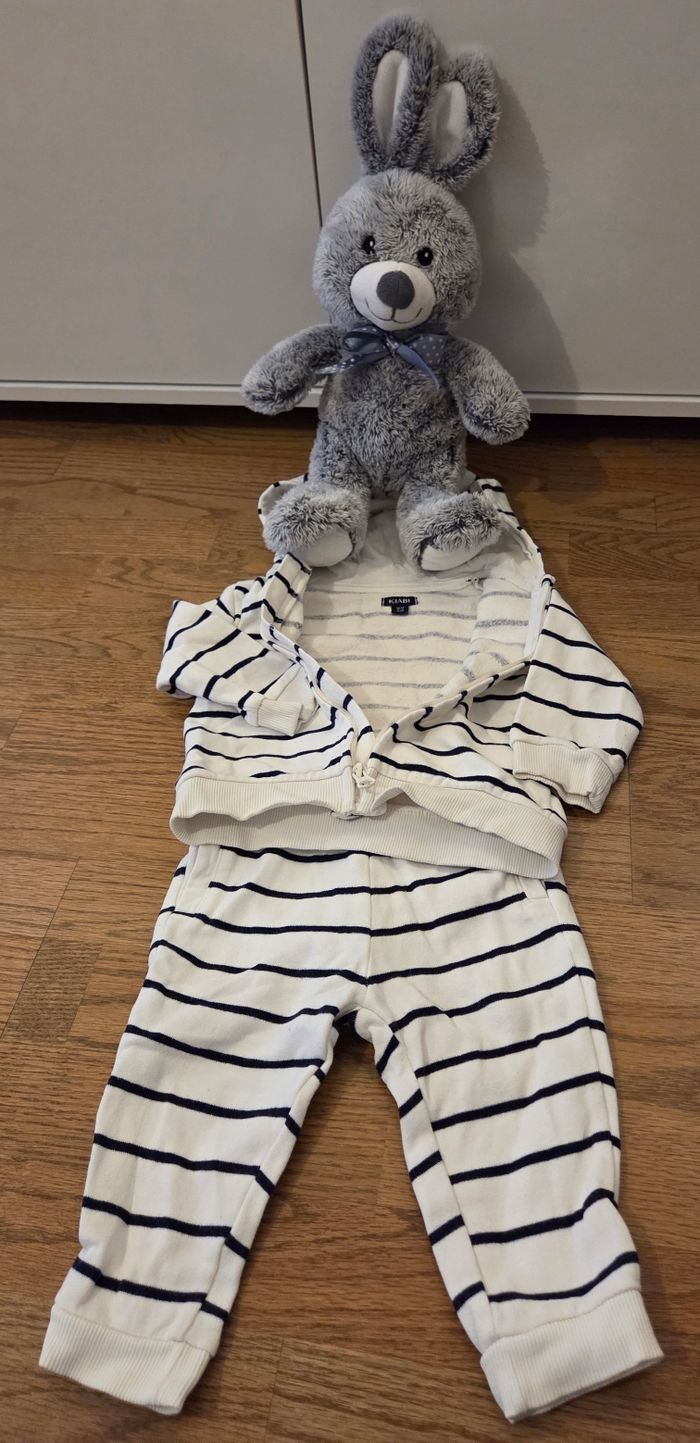 Ensemble chaud veste à capuche doublé kiabi 12 mois - photo numéro 2